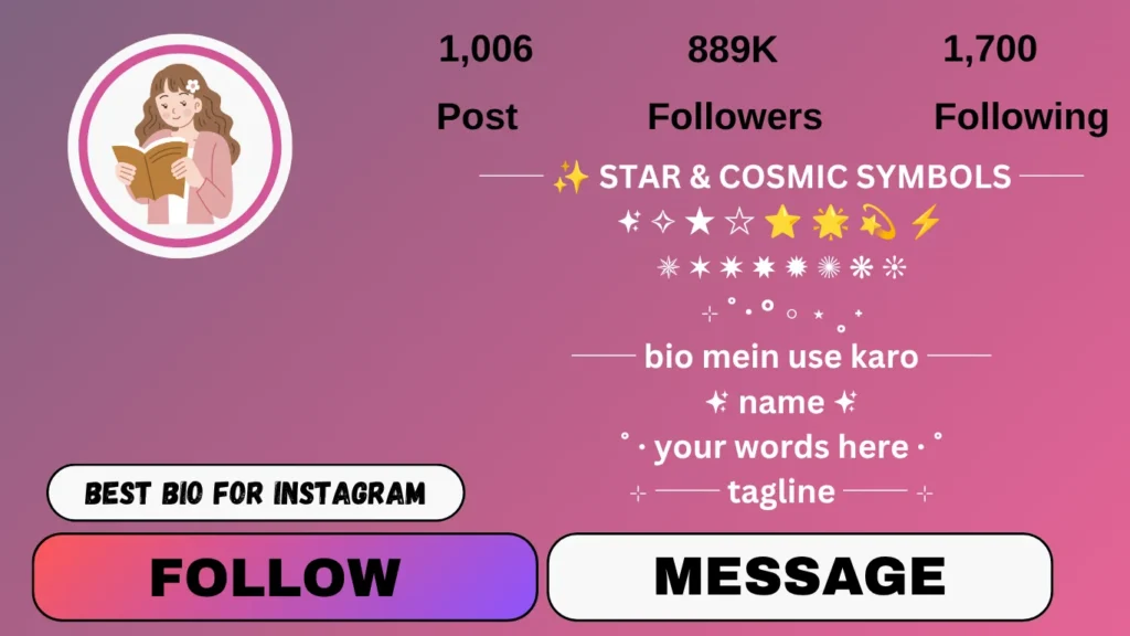 Aesthetic symbols for instagram bio