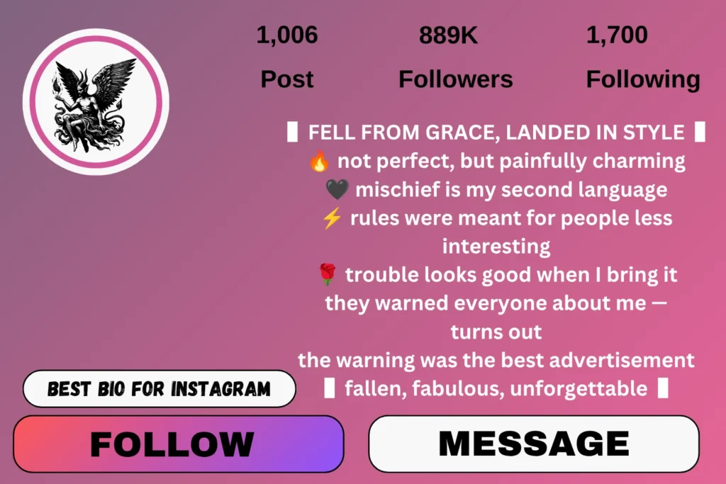 Devil bio for Instagram