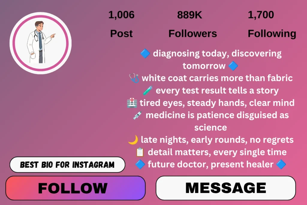 Doctor bio for Instagram for boy