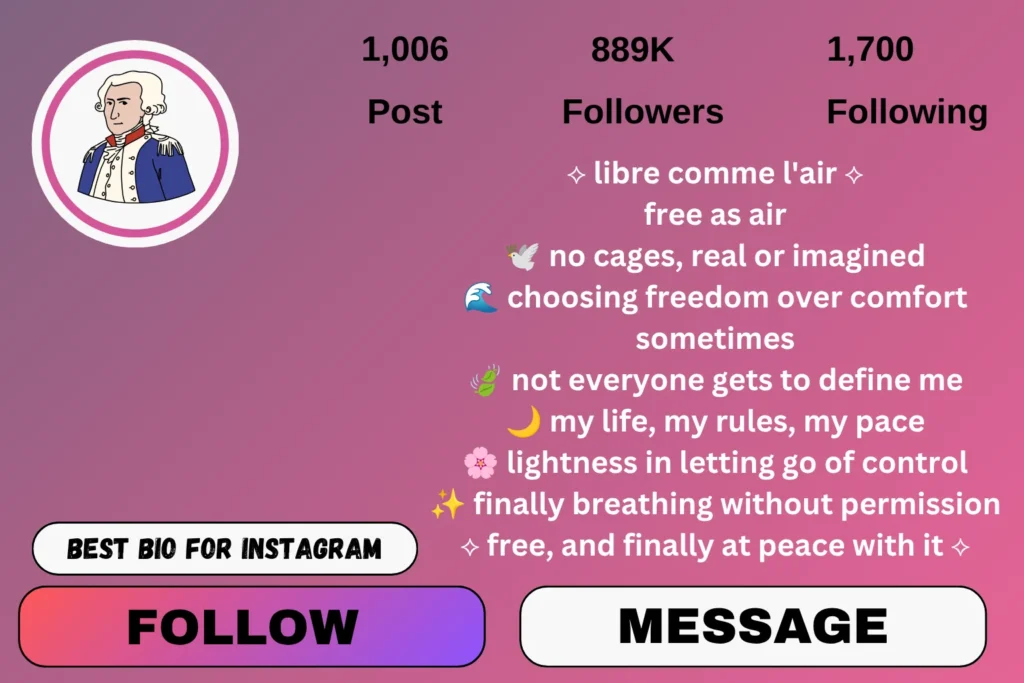 French bio for Instagram copy and paste