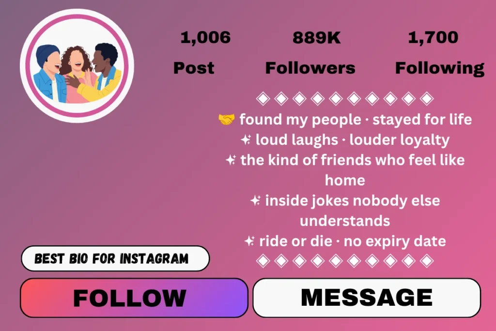 Friendship bio for instagram in english