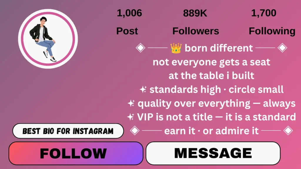 Instagram VIP Bio 