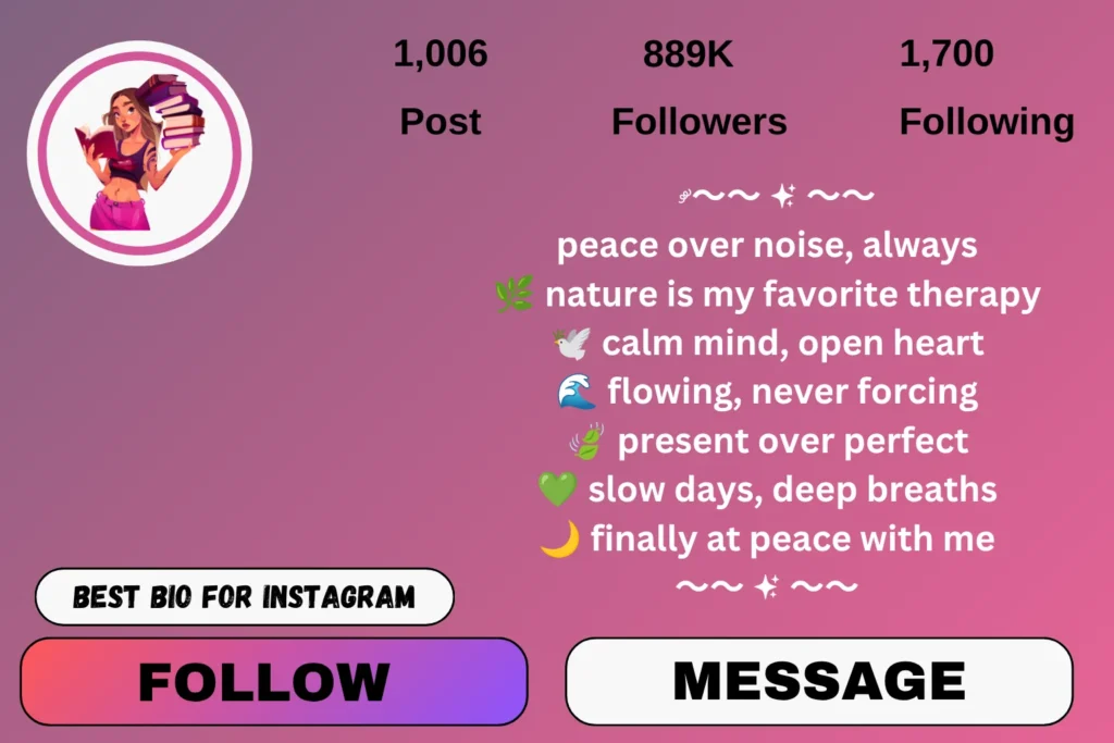Instagram bio for peace lover