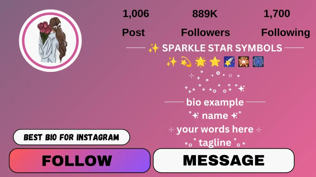 Instagram bio star symbols