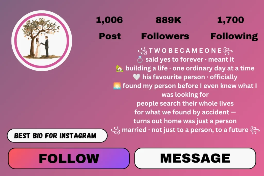 Married Instagram bio ideas