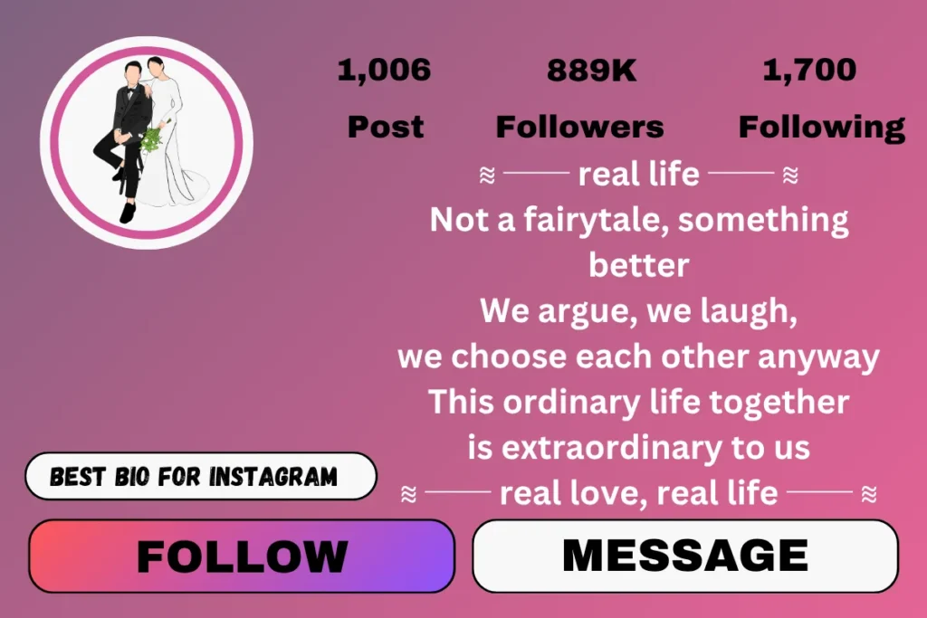 Married Instagram bio ideas for couples
