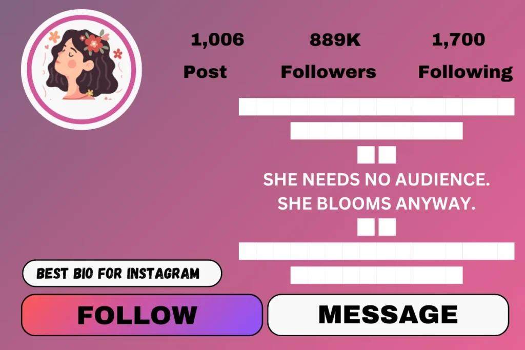 Short self love bio for instagram