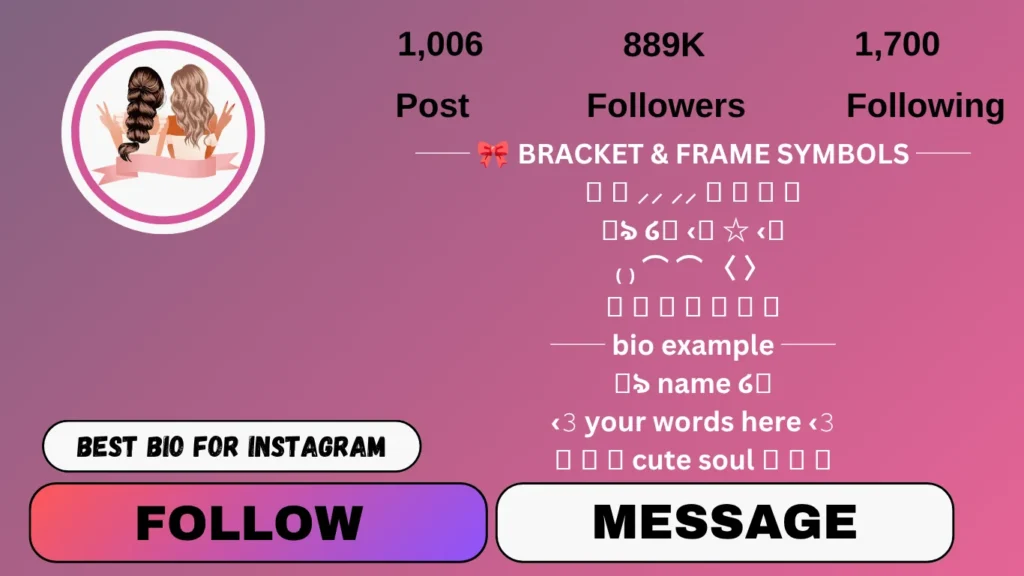 copy paste cute symbols for instagram bio