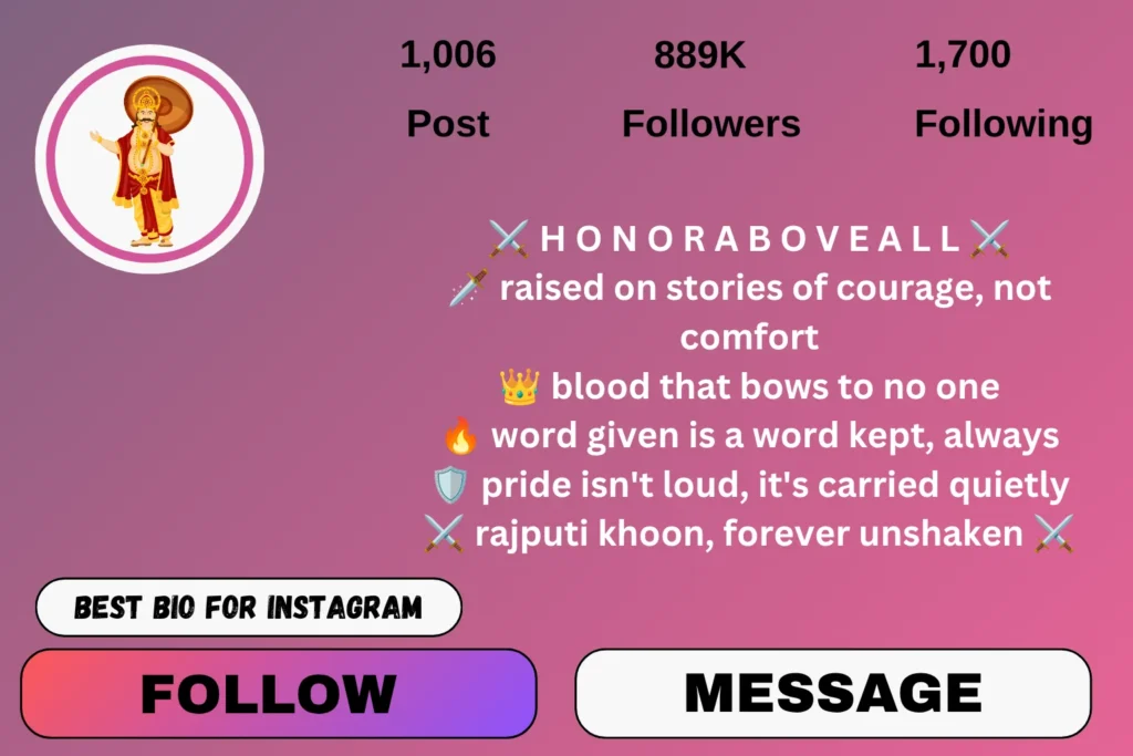 instagram bio for rajput boy