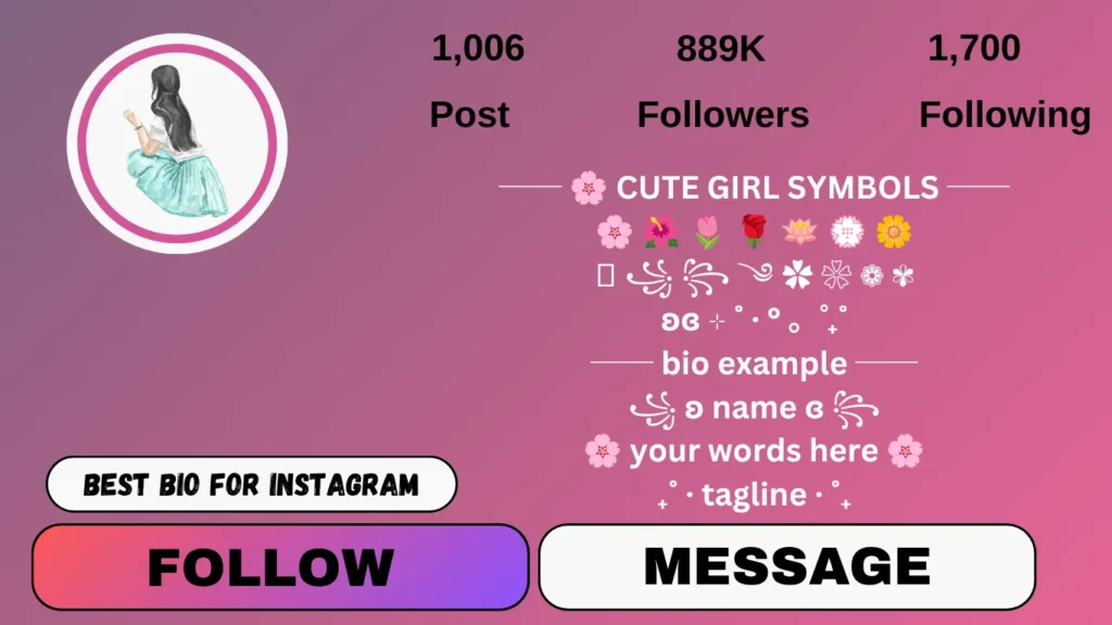 instagram bio symbols for girl
