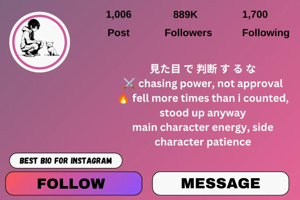 Anime bio for Instagram copy and paste