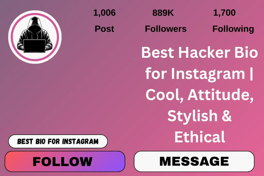 Best Hacker Bio for Instagram | Cool, Attitude, Stylish & Ethical