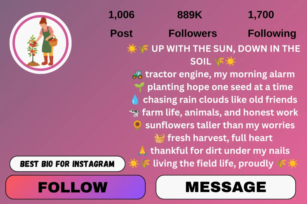 Farmer Bio with Emoji