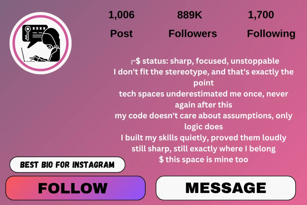 Hacker Bio for Instagram Girls