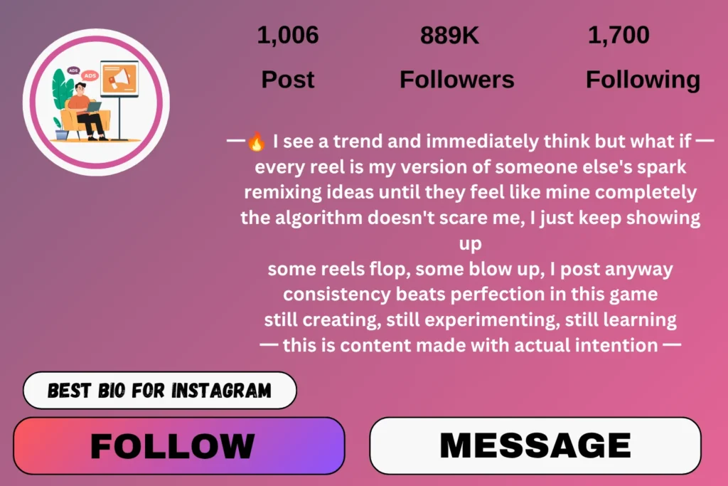 Reel Creator Bio for Instagram